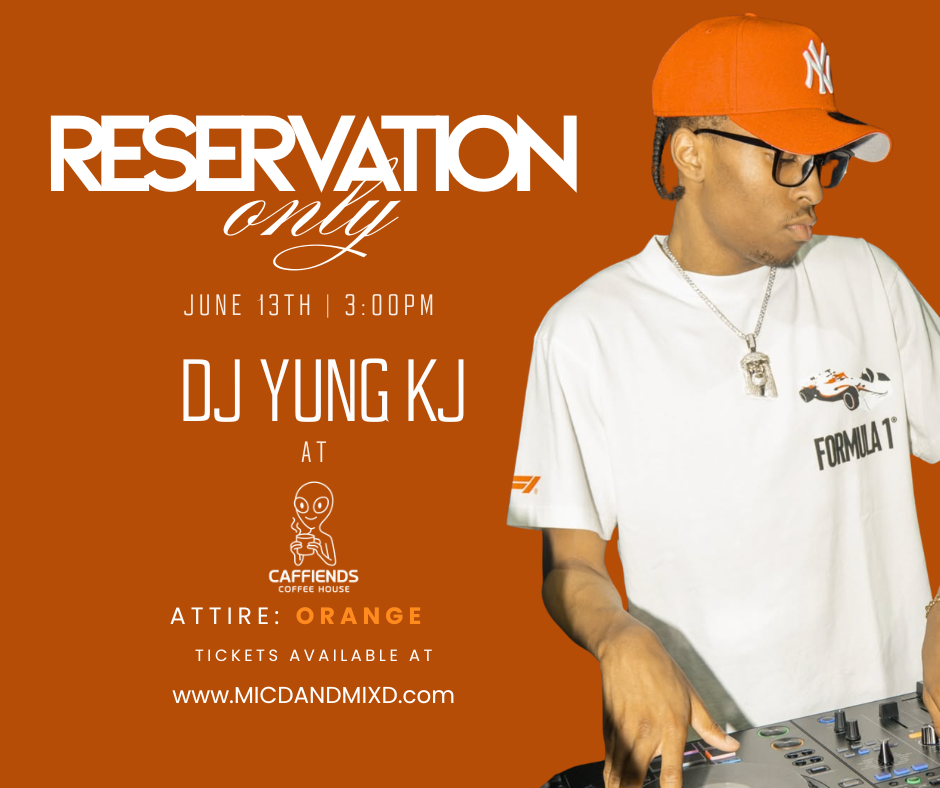 Dj Yung KJ at Caffiends Coffee House in Lexington, KY June 13, 2026.